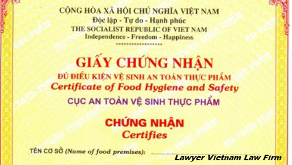 Certificate of food safety in Vietnam