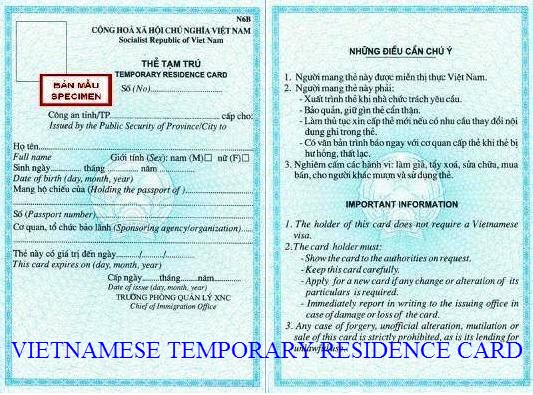 Granting Vietnamese Temporary Residence Cards Trc